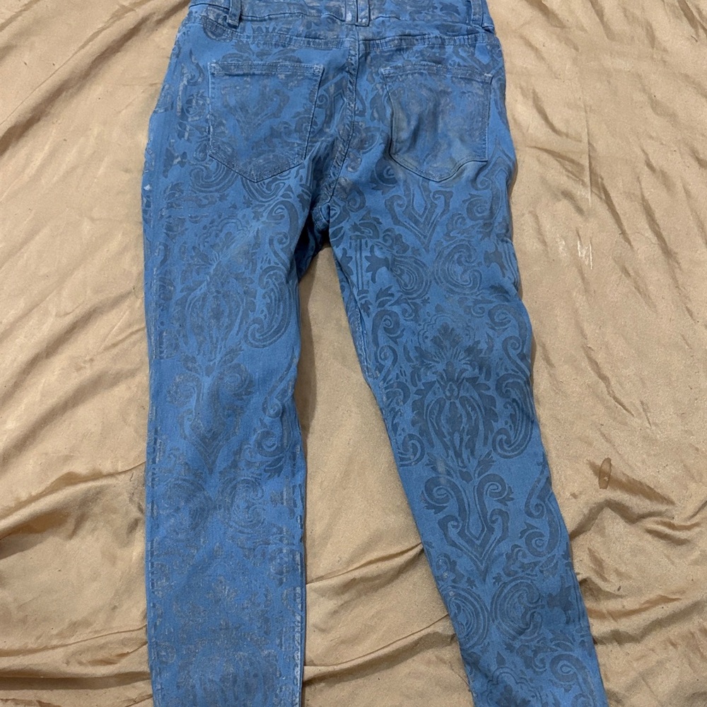 Blue Patterned Jeans - Picture 4 of 8